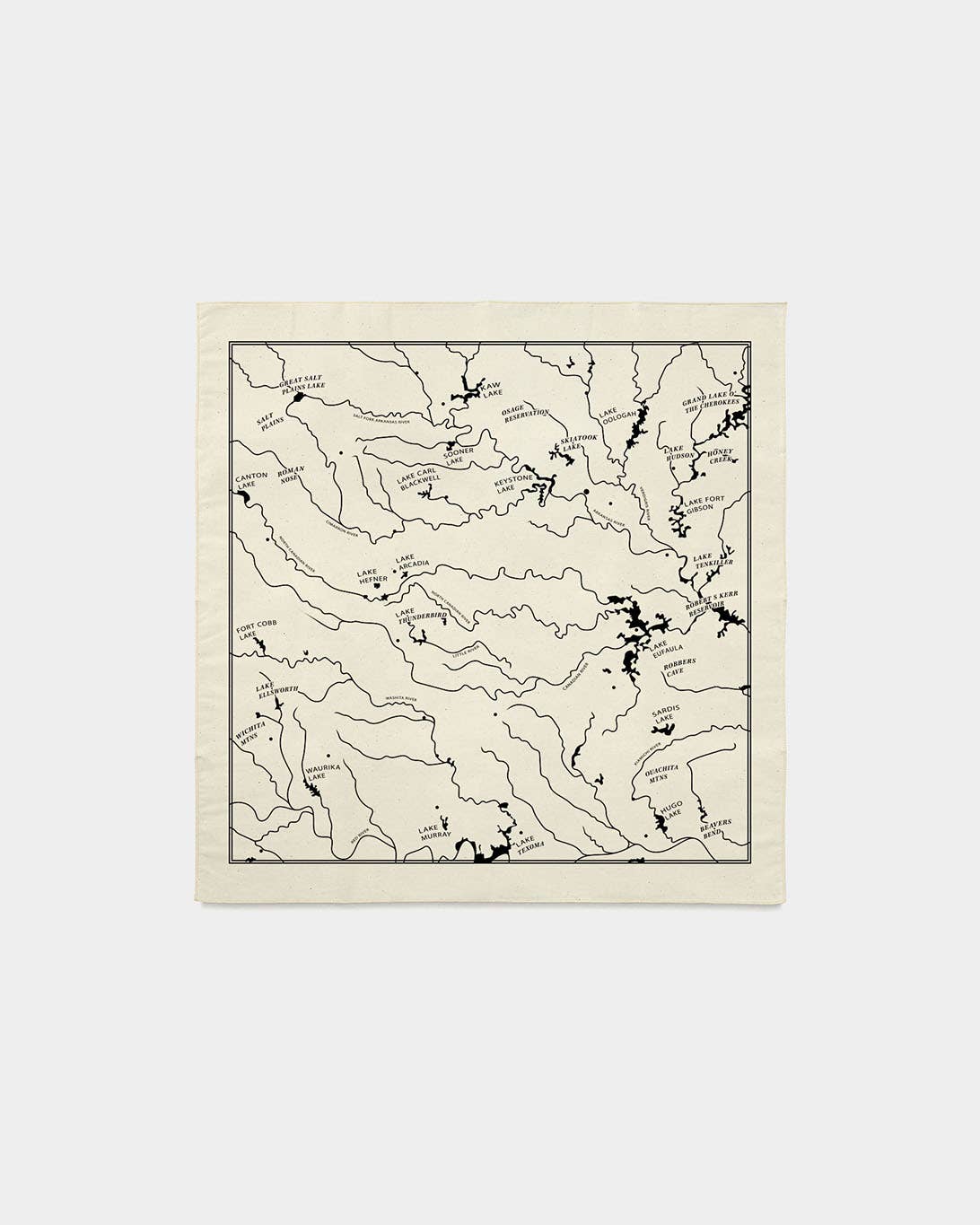 OK Rivers Map Bandana