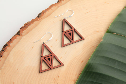 Hurricane | Wood Earrings | Hackberry and Eucalyptus