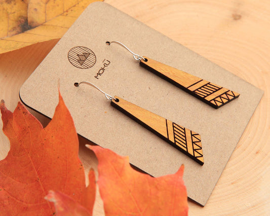 Tradition | Wood Earrings | Osage Orange and Walnut