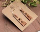 Peace Wood Earrings