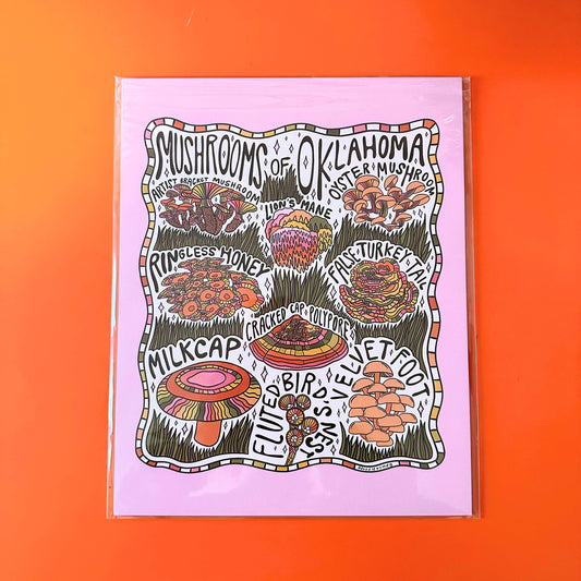 Mushrooms of Oklahoma Art Print