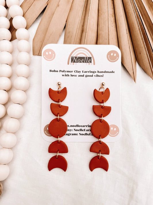 Moon Phase Earrings | Polymer Clay Earrings