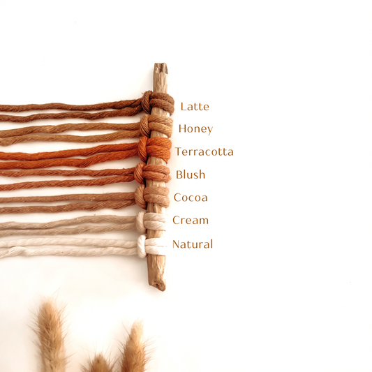 Macrame Coasters | Coffee Table + Bar Cart Accessories: Terracotta